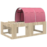 Bed with Tunnel 3 pcs Sonoma and Pink Engineered Wood 3423590