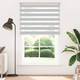 Zebra Blind Light Grey 140x200 cm Fabric Width 135.9 cm Polyester 4014477