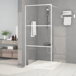 Walk-in Shower Wall White 90x195 cm Clear ESG Glass 152121