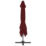 Cantilever Garden Parasol with Aluminium Pole Bordeaux Red 400x300 cm 312315
