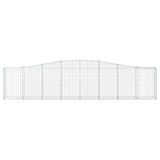 Arched Gabion Baskets 4 pcs 400x30x80/100 cm Galvanised Iron 3145815