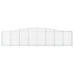 Arched Gabion Baskets 10 pcs 400x30x80/100 cm Galvanised Iron 3145821