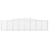 Arched Gabion Baskets 10 pcs 400x30x80/100 cm Galvanised Iron 3145821