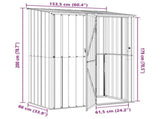 Garden Sheds Anthracite 153.5 x 86 x 200 cm Metal 42011299