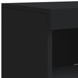 Sideboards with LED Lights 3 pcs Black Engineered Wood 3209108