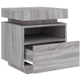 Bedside Cabinets with LED Lights 2 pcs Grey Sonoma 40x39x48.5 cm 836795