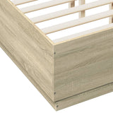 Bed Frame without Mattress Sonoma Oak 140x190 cm 3209732