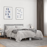 Bed Frame without Mattress Grey Sonoma 135x190 cm Double 3280210