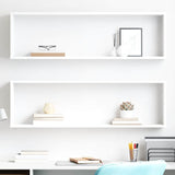 Wall Cube Shelf 2 pcs White 100x15x30 cm Engineered Wood 807079