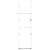 Telescopic Wardrobe System with Rods Aluminium 321105
