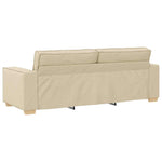 Sofa Set with Cushion 3 pcs Cream 220 x 78 x 84 cm Fabric 3324616