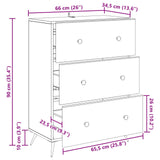 Drawer Cabinet Old Wood 66 x 34.5 x 90 cm Engineered Wood 895533
