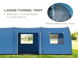 5-6 Man Camping Tent with 2 Room, Floor and Carry Bag - Blue T3398P348997