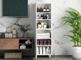Tall Bathroom Cabinet, Freestanding Bathroom Cabinet with Adjustable Shelves and Double Doors T3398P343304