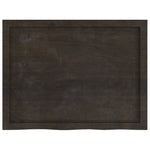 Bathroom Countertop Dark Brown 80x60x cm Treated Solid Wood 3156219
