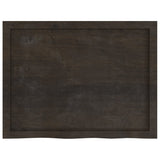 Bathroom Countertop Dark Brown 80x60x cm Treated Solid Wood 3156219