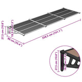 Door Canopy Black 358.5x90 cm Polycarbonate 153702