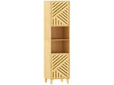 Multi-Storage Bamboo Door Bathroom Cabinet - Natural Finish T3398P423557