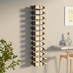 ZNTS Wall Mounted Wine Rack for 24 Bottles White Iron 340883