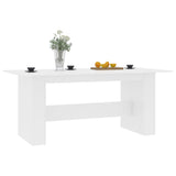 ZNTS Dining Table White 180x90x76 cm Engineered Wood 800468