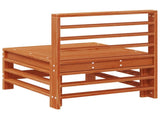 Garden Middle Sofa Solid Pine Wood Wax Brown Pine 865586