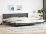 Bed Frame with Headboard Dark Grey 180 x 200 cm Velvet 42027537