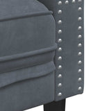 Living Room Couch 2 pcs Dark Grey 194 x 74.5 x 70.5 cm Velvet 3385865