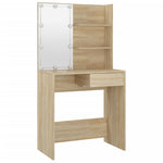 ZNTS Dressing Table with LED Sonoma Oak 74.5x40x141 cm Engineered Wood 808804