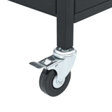 Gas BBQ Grill with 5 Burners Black Powder-coated Steel 367586