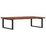 Basin Shelf Wall Mounted Steel and Solid Wood Oak 3302489