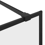 Walk-in Shower Wall with Clear ESG Glass 80x195 cm Black 151023