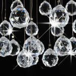 Ceiling Lamp with Crystal Beads Silver Sphere 3 x G9 Bulbs 281575