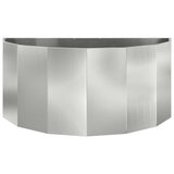 Planter Silver 120 x 60 x 50 cm Galvanised Steel 883708