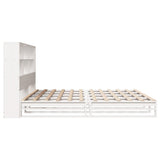Bookcase Bed without Mattress White 180x200 cm Super King Solid Wood 3323930
