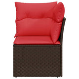 Garden Sofa with Cushion Brown 62 x 62 x 69 cm Poly Rattan 366225