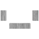 TV Cabinet Set 4 pcs Grey Sonoma Engineered Wood 3409156