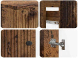 2 Piece Bathroom Cabinet Set EDE Old Wood Engineered Wood 3417988