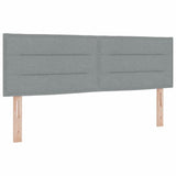 Box Spring Bed with Headboard Light Grey 200 x 140 cm Fabric 3341041