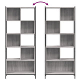 Bookcase Grey Sonoma 72x28x172 cm Engineered Wood 3213655