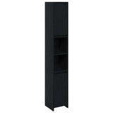 Bathroom Cabinet Black Oak 30 x 30 x 183.5 cm Engineered Wood 862505