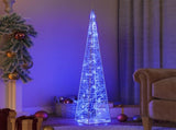 Acrylic Decorative LED Light Cone Blue 120 cm 328965