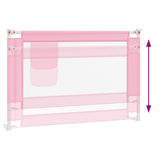 Toddler Safety Bed Rail Pink 100x25 cm Fabric 10199