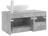 Bathroom Furniture Set 2 pcs Concrete Grey Engineered Wood 3403915