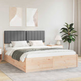 Bed Frame with Upholstered Headboard Dark Grey 150 x 200 cm 3398225