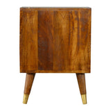 Gold Geometric Chestnut Bedside IN430