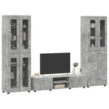TV Cabinet Set FLORIN 3 pcs Concrete Grey Engineered Wood 3398007