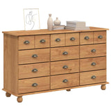 Chest of Drawer ASKIM Brown 79 x 40 x 133.5 cm Solid Pine Wood 4105427