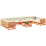 Garden Sofa Set Wax Brown Solid Pine Wood Large Modular 3299645