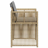 Garden Chairs with Cushions 4 pcs Mix Beige Poly Rattan 364972