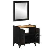 Bathroom Furniture Set Natural wood, Black 3217109